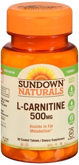 LCarnitine 500mg 30 CapsulesBottle