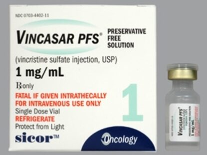 Vincasar® (Vincristine Sulfate), 1mg/mL, Refrigerated, SDV, 1mL Vial
