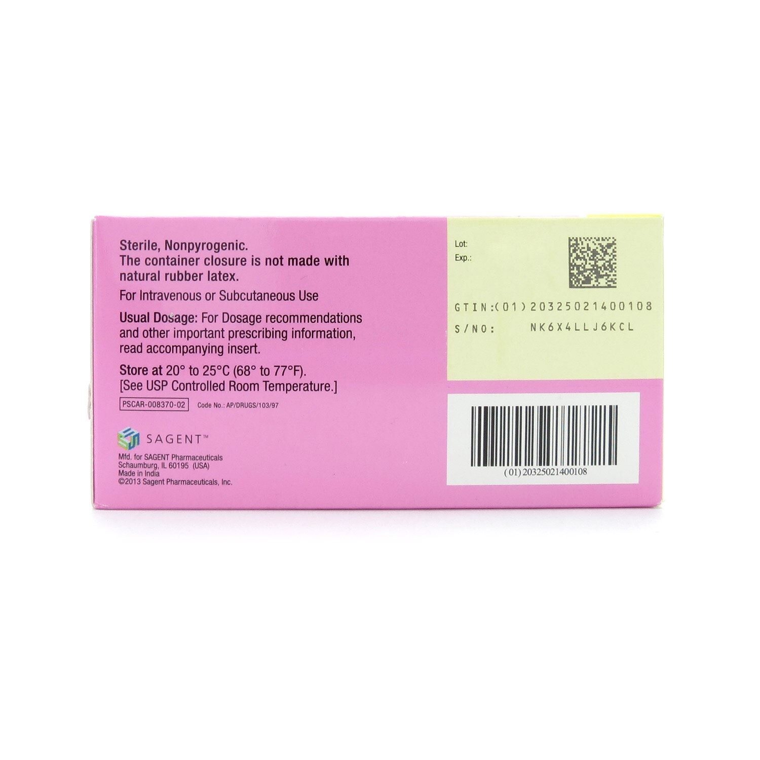 Heparin Sodium Injection, 25/Tray McGuff