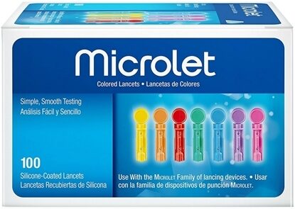 Lancet, Adjustable Depth, Ascensia® MICROLET®  Color, 100/Box