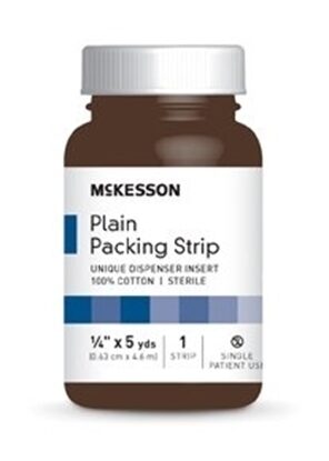 Packing Strips, Plain, 1/4" x 5 yards, 1/Bottle