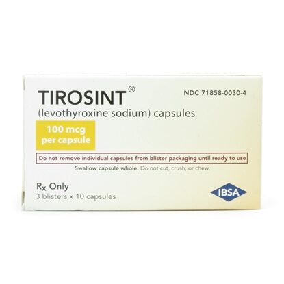 Tirosint-Sol Oral Capsules, 100mcg, 30 (3x10) Capsules/Box