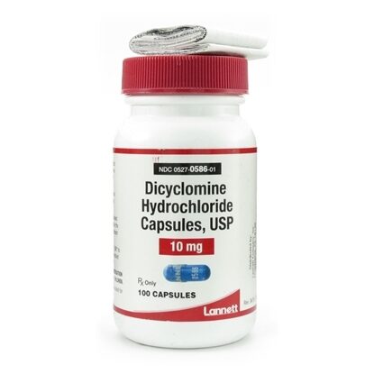 Dicyclomine HCl, 10mg, 100 Capsules/Bottle