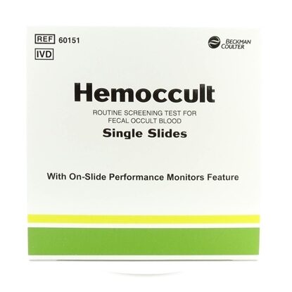 Hemoccult® with 100 Single Slides, 100 Applicators and Two 15mL Bottles of Hemoccult® Developer, Box