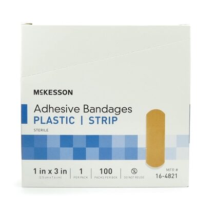 McKesson Adhesive Bandages 1'' x 3'', 100/Box