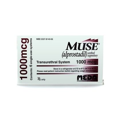 Muse® (Alprostadil), 1000mcg, Suppositories, 6/Box