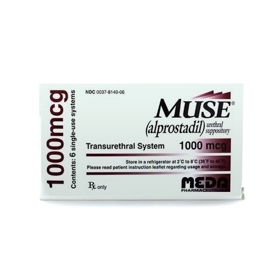 Muse Alprostadil  1000mcg Suppositories 6Box