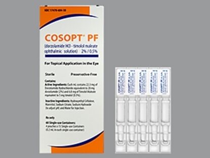 Cosopt PF Eye Drop, Opthalmic Droperette 2%-0.5%, 60/Tray