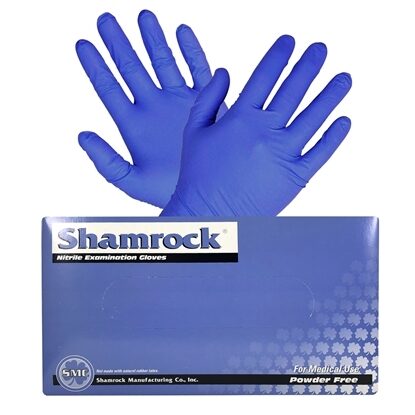 Gloves, Nitrile Synthetic P/F, Textured, Blue, 100/box