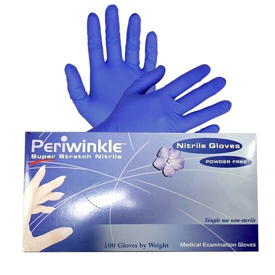 Gloves Nitrile Synthetic PF Periwinkle Blue 100box