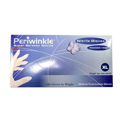 Periwinkle Exam Gloves X-Large Blue, 100/Box