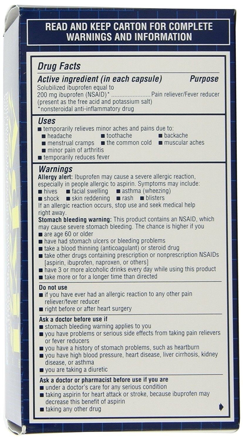 Advil®, Liqui-Gels 200mg, 160 Liqui-Gels/Bottle | McGuff