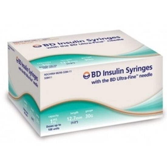 BD Ultra Fine Syringes 1cc 8mm 31g 90's