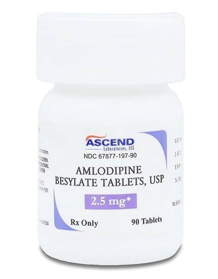 Amlodipine Besylate 25mg Tablets 90Bottle