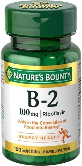 Vitamin B2 Riboflavin 100mg Tablets 100Bottle