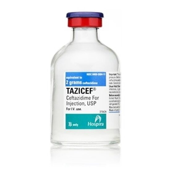 Tazicef Powder for Injection 2Grams SDV  60mL 10 VialsTray