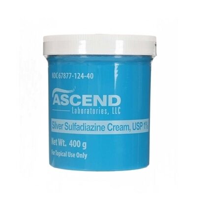 Silver Sulfadiazine, 1% Cream, 400 Grams/Jar, Each
