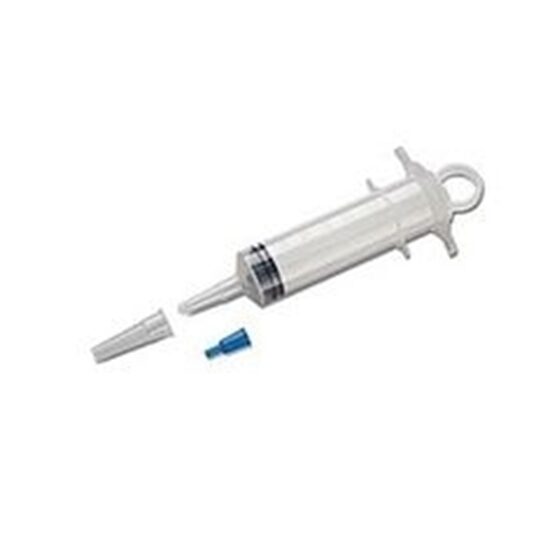 Toomey 70CC Irrigation Syringe wCatheter Tip and LL Adapters Thumb Ring Plunger Disposable 50Case