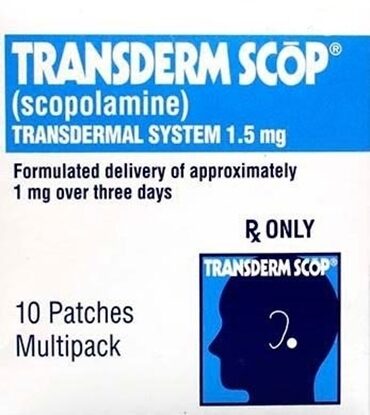 Transderm Scop (Scopolamine) Patch, 1.5mg, 10/Box