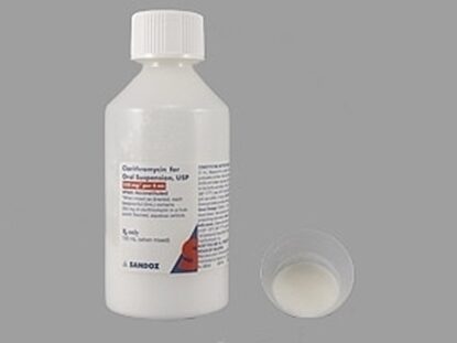 Clarithromycin, Suspension, 250mg/5mL, 100mL/Bottle