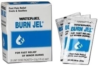 Burn Gel Packets  w/Lidocaine, Water based, 1/8oz., 25/Box