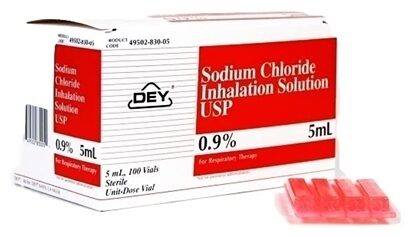 Sodium Chloride, 0.9%, for Inhalation, 5mL, 100/Tray