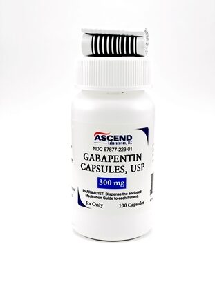 Gabapentin, 300mg, 100 Capsules/Bottle