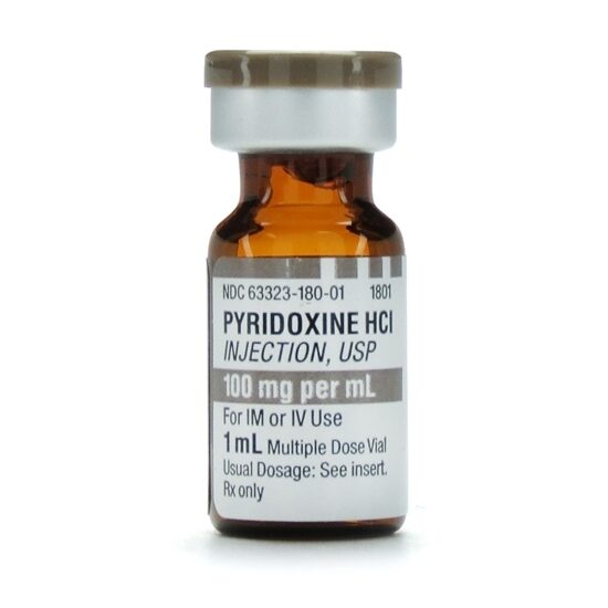 Pyridoxine HCl Vitamin B6 100mgmL MDV 1mL Vial