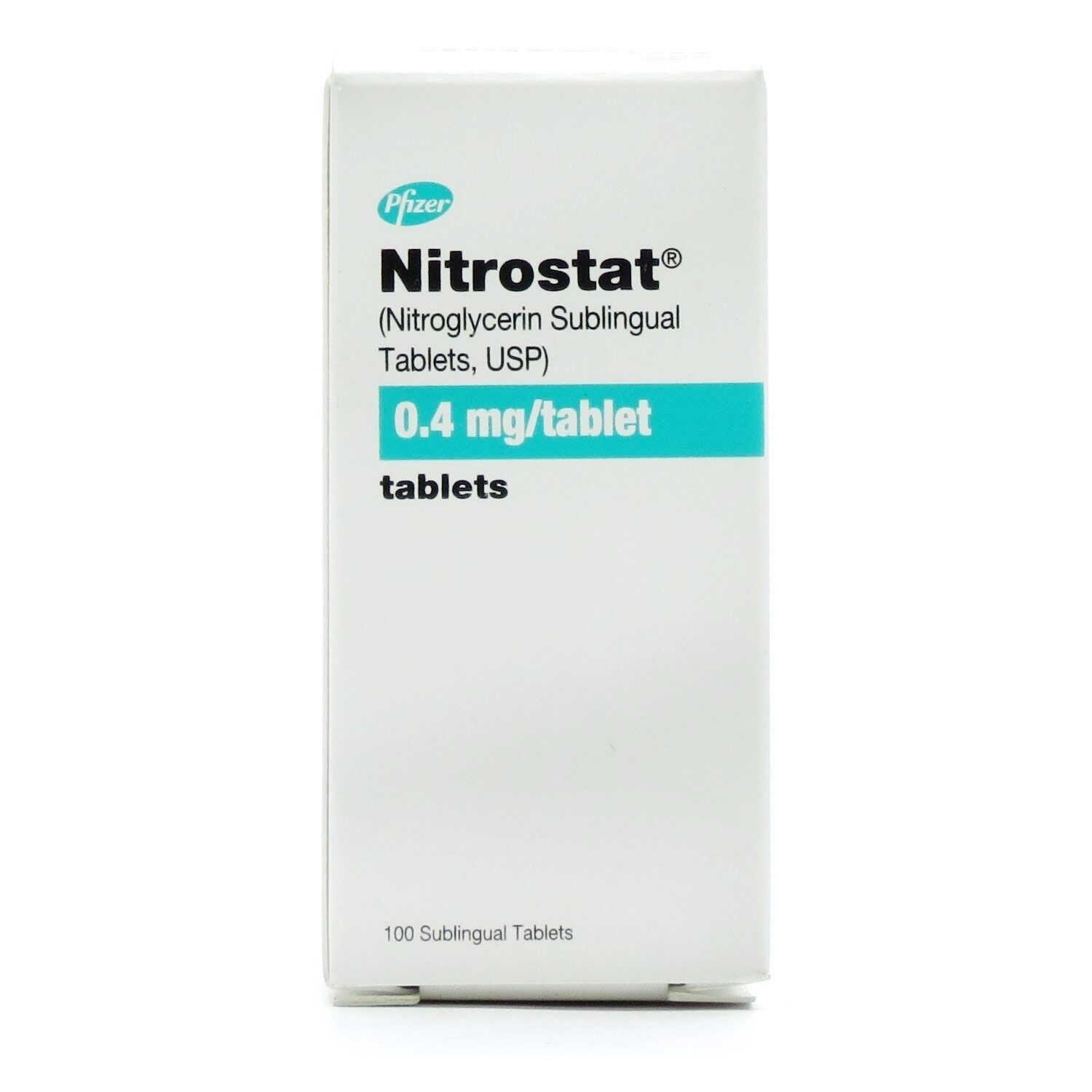 Nitrostat® (Nitroglycerin Sublingual), 0.4mg, Sublingual, 100 Tablets/Bottle McGuff