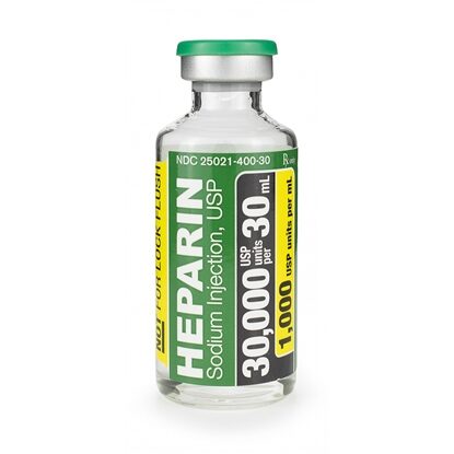 Heparin Sodium Injection 1000 U/mL, Multiple Dose Vial 30 mL, Each