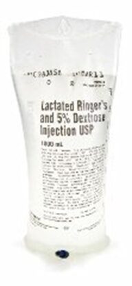 5% Dextrose and Lactated Ringer's  Viaflex Plastic Bag,  1,000mL/Bag  14bags/Case