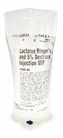 5 Dextrose and Lactated Ringers  Viaflex Plastic Bag  1000mLBag  14bagsCase