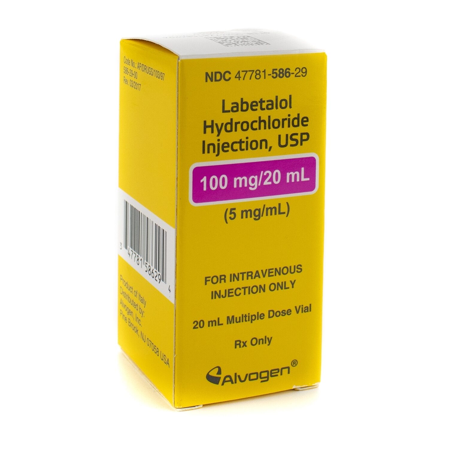 Beta-Adrenergic Blocking Agent <BR>Labetalol HCl <BR>5 mg / mL Intravenous  Injection <BR>Multiple Dose Vial 20 mL<BR> 00409-2267-20