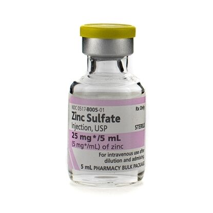 Zinc Sulfate Injection, 5mg/mL, SDV, 5mL Vial