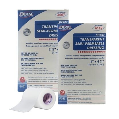 Transparent Dressings, Sterile, Semi-Permeable, Latex-Free