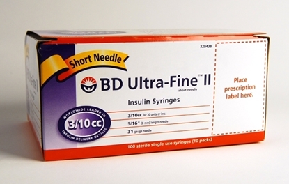 BD Ultra-Fine™ Insulin Syringe With Needle, 100/Box