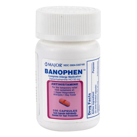 Diphenhydramine HCl 50mg 100 CapsulesBottle