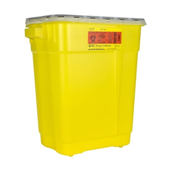 Chemo Collector 9 Gallon Yellow Clear SlideTop Gasketed Each