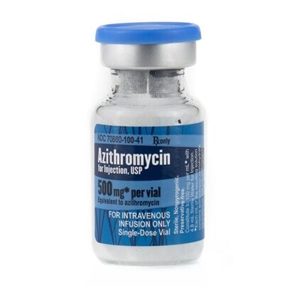 Azithromycin IV, Powder,  500mg/Vial,  SDV 10mL, 10 Vials/Tray
