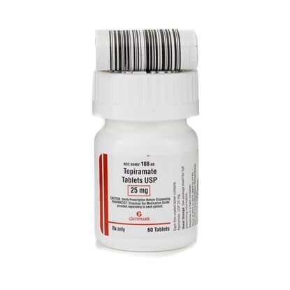 Topiramate,   25mg,   60 Tablets/Bottle