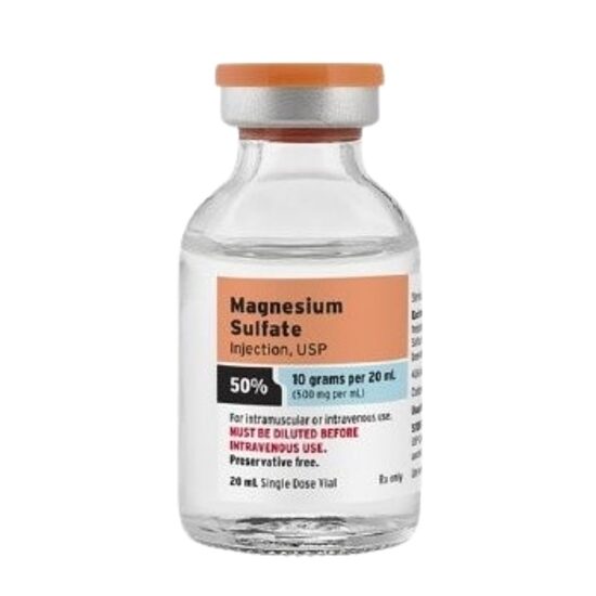 Magnesium Sulfate 50, 500mg/mL, SDV, 20mL Vial McGuff