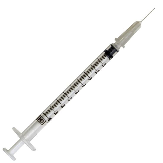 BD Tuberculin Syringe 1mL 25 Gauge 5/8 Inch Needle, Box of 100 – Dynamic  Aqua-Supply