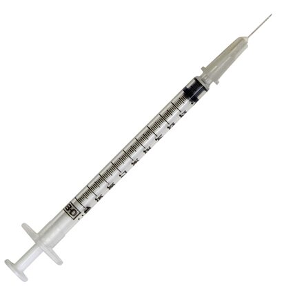 BD PrecisionGlide™ Tuberculin Syringe With Needle 1cc 27G x 1", 100/Box