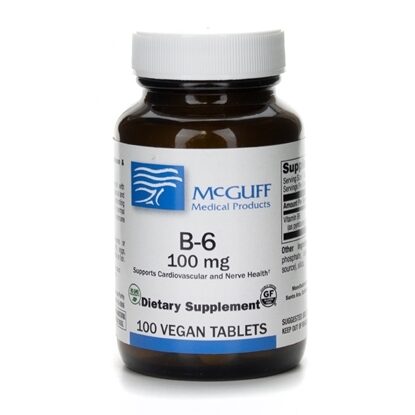 Vitamin B-6, 100mg, 100 Tablets/Bottle