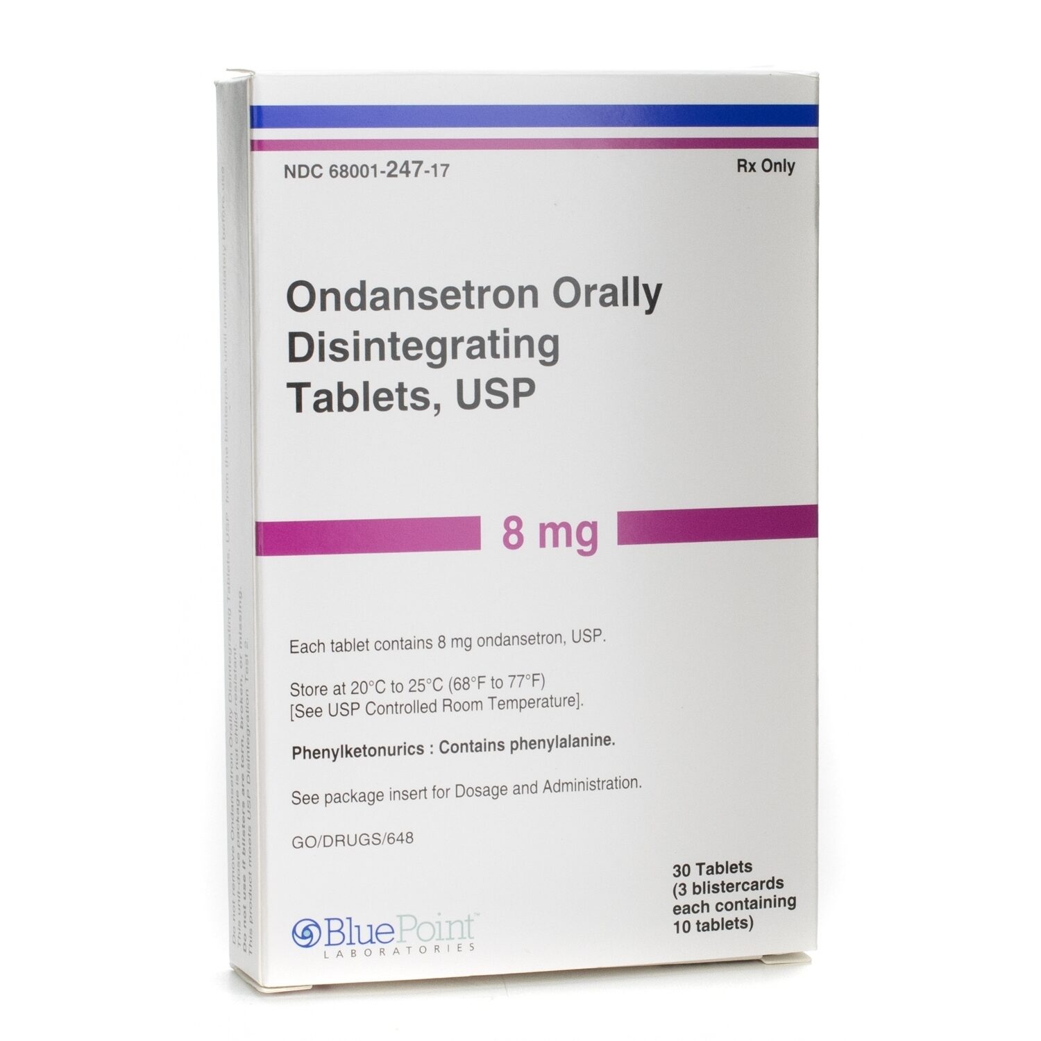 Ondansetron ODT 8mg Unit Dose Tablets 30/Box McGuff Ondansetron ODT 8mg Unit Dose Tablets 30/Box McGuff