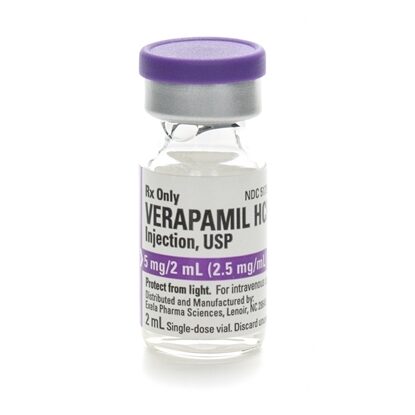 Verapamil HCl, 2.5mg/mL SDV 2mL/Vial 5 Vials/Tray