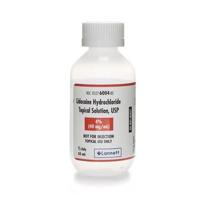 Lidocaine Hydrochloride 4% Topical Solution 50 mL, Each