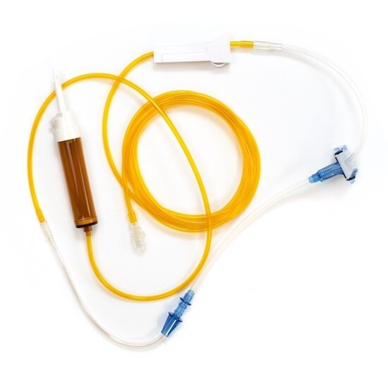 IV Administration Set, 15 Micron Filter, Spin LuerLock, Amber Tubing