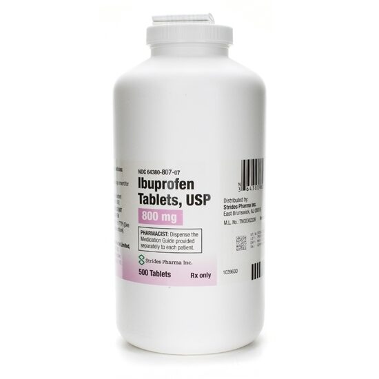 Ibuprofen, 800mg, 500 Tablets/Bottle McGuff