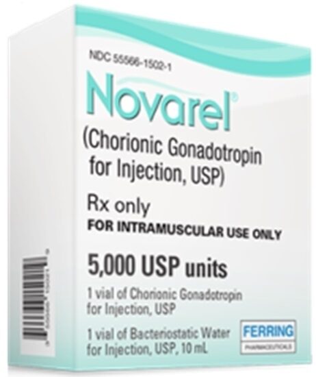 Novarel® [Human Chorionic Gonadotropin (HCG)], Powder, 5mu, MDV Vial ...